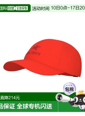 自营1h可退 欧洲直邮ARCTERYX始祖鸟 正红色聚酯纤维遮阳棒球帽男