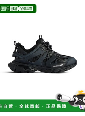 自营欧洲直邮Balenciaga巴黎世家 Track女士黑色聚氨酯logo标识运