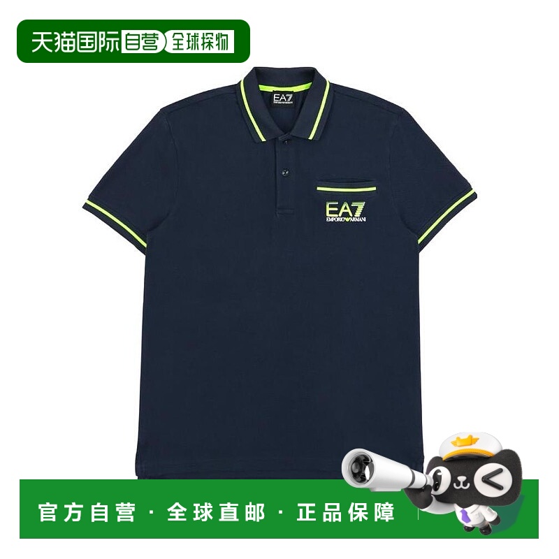 香港直邮EA7 Emporio Armani 海军蓝logo印花polo衫 3ZPFC4PJ61Z