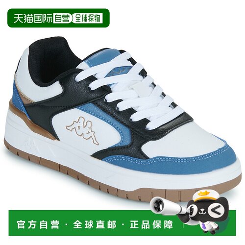 欧洲直邮Kappa 背靠背 男孩鞋子 低帮板鞋 春夏 白色 LOGO MANIS