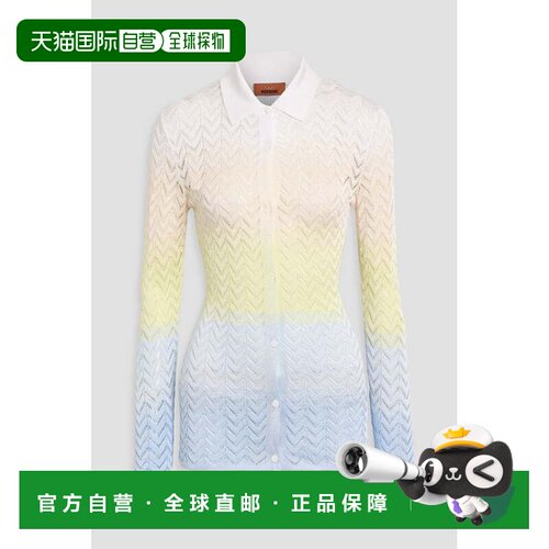 香港直邮MISSONI 米索尼 女士 钩花领尖带扣式衬衫 DS25SJ0FBK044