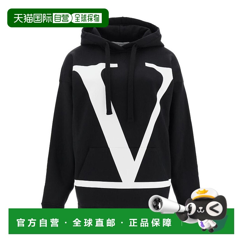 【99新未使用】香港直邮Valentino logo抽绳连帽卫衣 UB3MF06Q5TM