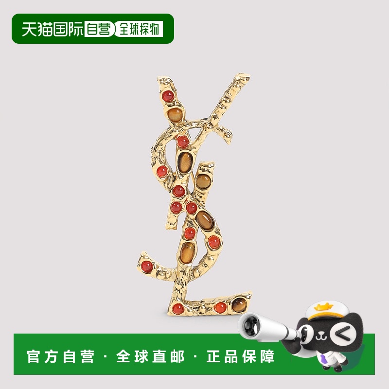 1h可退 香港直邮Saint Laurent 圣罗兰 女士 徽标胸针 833952YOTP