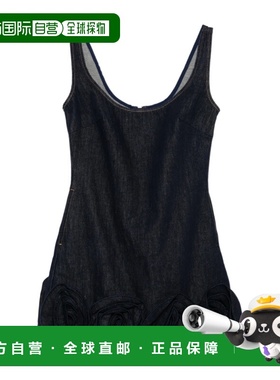 1h可退 香港直邮Self-Portrait 牛仔布3D花朵迷你连衣裙 RS26821S