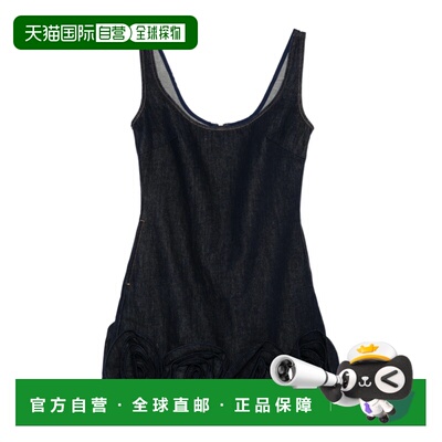 1h可退 香港直邮Self-Portrait 牛仔布3D花朵迷你连衣裙 RS26821S