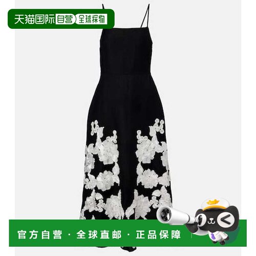 1h可退 香港直邮Simkhai 女士 Annabella 亚麻混纺中长连衣裙吊带