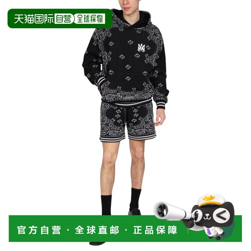 香港直邮AMIRI 男士短裤 PS22MKB001016 AW2023 黑色 BERMUDA BAN