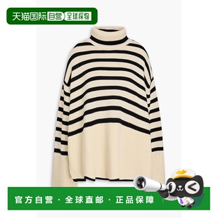香港直邮toteme 女士 条纹羊毛棉混纺高领毛衣 212562758876LIGHT