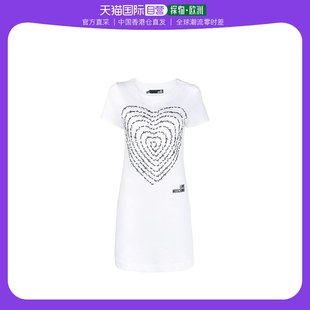 连衣裙 香港直邮Love 立体心形平纹针织T恤式 Moschino W592916M35