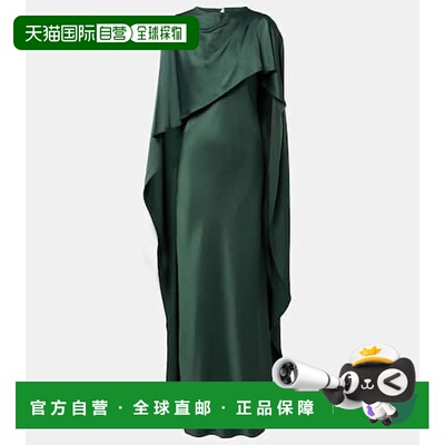 1h可退 香港直邮Simkhai 女士 Izel 披肩缎面礼服 green绿色 舒适