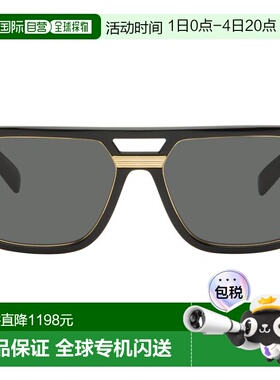 1h可退 香港直邮versace 范思哲 男士 黑色 Vintage Icon Pilot