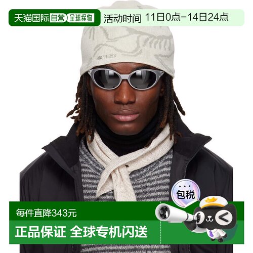 1h可退 香港直邮arc'teryx 始祖鸟 男士 灰白色 Bird Head 毛线帽
