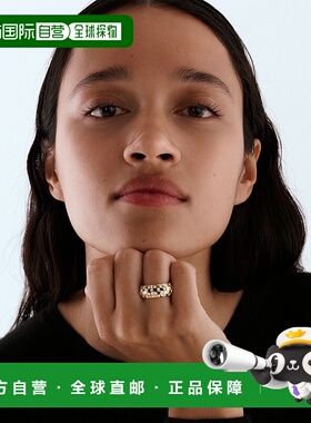 自营1h可退 欧洲直邮LV路易威登 Damier金色黄金棋盘格戒指男女通