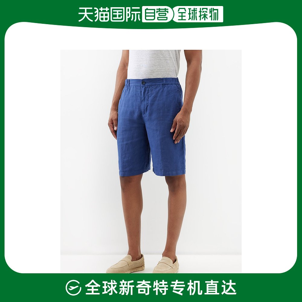 香港直邮120% Lino 男士亚麻短裤