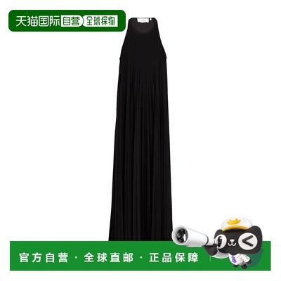 1h可退 香港直邮Sportmax 斯宝麦斯 女士 褶裥连衣裙 black黑色