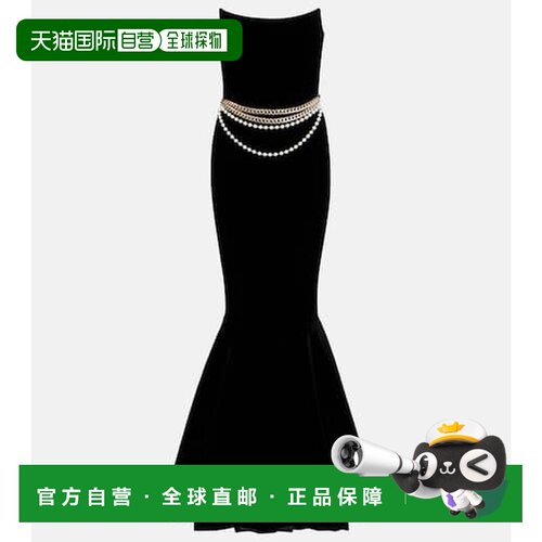 1h可退 香港直邮Self-Portrait 女士 链条细节束腰睡裙 AW25129XB