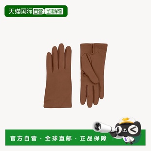 自营欧洲直邮YSL圣罗兰 CASSANDRE系列女士驼色羔羊皮logo标识手