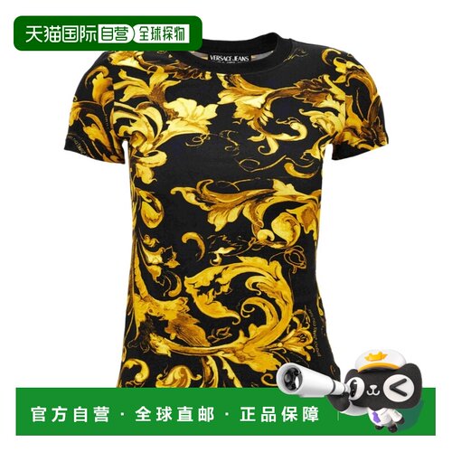 香港直邮VERSACE JEANS 女士T恤 79HAH608JS504G89 支付后1h可退