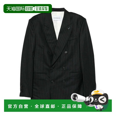 1h可退 香港直邮Givenchy 纪梵希 男士 黑色羊毛夹克 BM30JH163V0