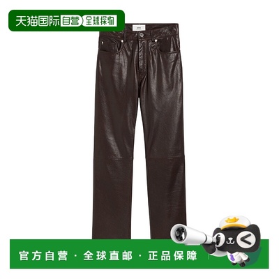 香港直邮Ami Paris 直筒皮裤 HTR509LH0043