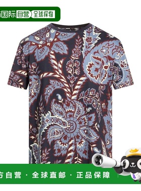 香港直邮Etro 艾特罗 男士 T恤 blue蓝色 舒适时尚