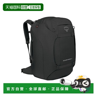 自营欧洲直邮Osprey Porter黑色聚酯纤维旅行背包男女通用