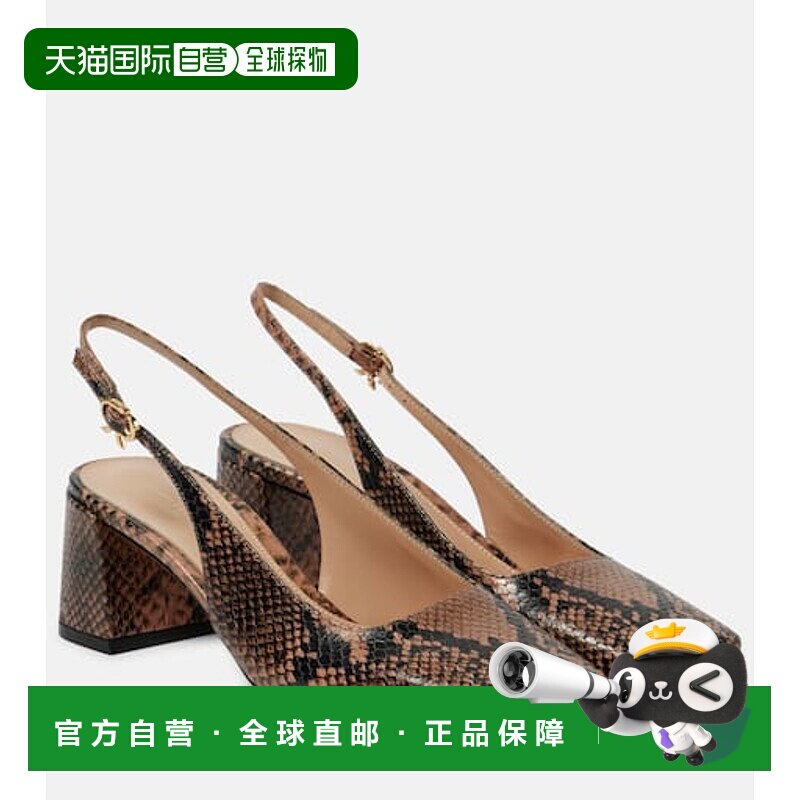 香港直邮Gianvito Rossi 吉安维托 罗西 女士 Borneo 皮质露跟浅