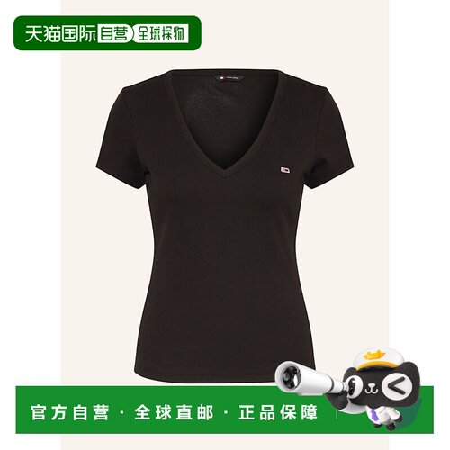 1h可退 欧洲直邮TOMMY JEANS 女士T恤 100164045113000 CO 黑色 T