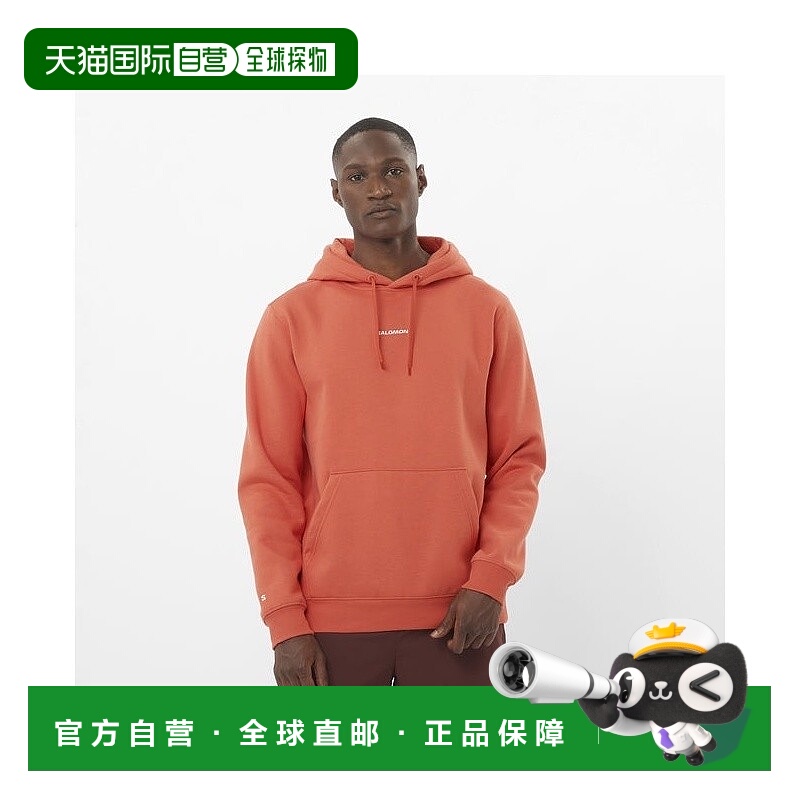 欧洲直邮Salomon萨洛蒙 PODIUM系列男士红棕色聚酯纤维卫衣