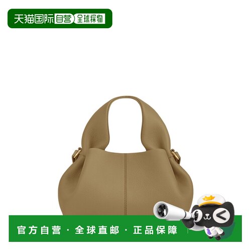 自营欧洲直邮Polene Numero Neuf Mini女士燕麦卡其粒面小牛皮手