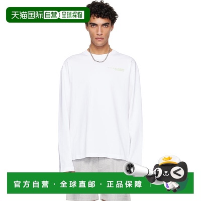 1h可退 香港直邮Casablanca 男士 白色 Glitch Orchid 长袖 T 恤