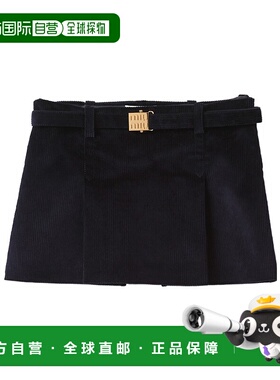 香港直邮Miu Miu 徽标迷你半身裙 MG206413I4SLMO包臀裙a字裙