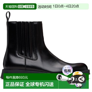 1h可退 香港直邮Hugo 雨果 男士 黑色 Embossed-Logo Faux-Leathe