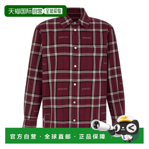 香港直邮GUCCI 男士衬衫 852895ZAUAC6013 CO 花色 SHIRT WITH LO
