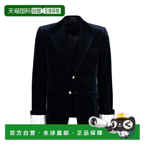 1h可退 香港直邮GUCCI 男士夹克 753082ZJV754240 AW2023 蓝色