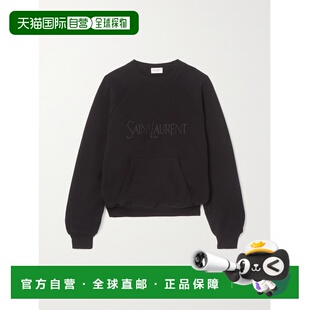 1h可退 香港直邮Saint Laurent 圣罗兰 女士 圆领徽标卫衣 720944