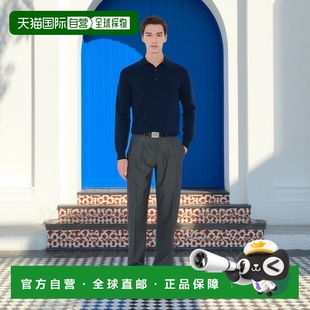 Pol 海军蓝羊绒骑士印花刺绣长袖 自营欧洲直邮Burberry博柏利 男士