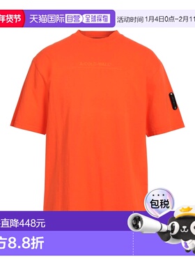 1h可退 香港直邮a cold wall 男士 T恤 orange橙色 舒适时尚男装