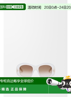 自营欧洲直邮LOEWE罗意威 Beveled Pentagon女士白色醋酸太阳镜