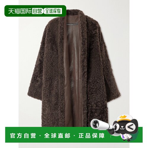 香港直邮Tom Ford 汤姆 福特 女士 可反穿全粒面皮革边毛羊皮大衣