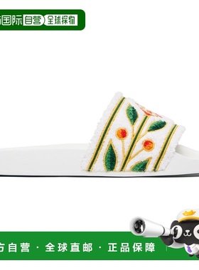 1h可退 香港直邮Casablanca 男士 白色 Laurel Terry 拖鞋 ASP26F