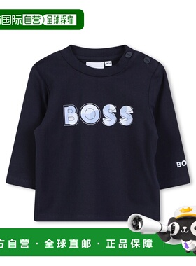 1h可退 香港直邮BOSS 波士 婴儿 T恤童装 J52514B849 blue蓝色 舒