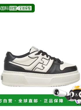 1h可退 香港直邮Fendi Match黑白拼色厚底低帮休闲运动鞋 8E8571A