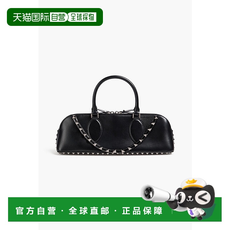 1h可退 香港直邮Valentino 华伦天奴 女士 铆钉横款皮革手提包 W0