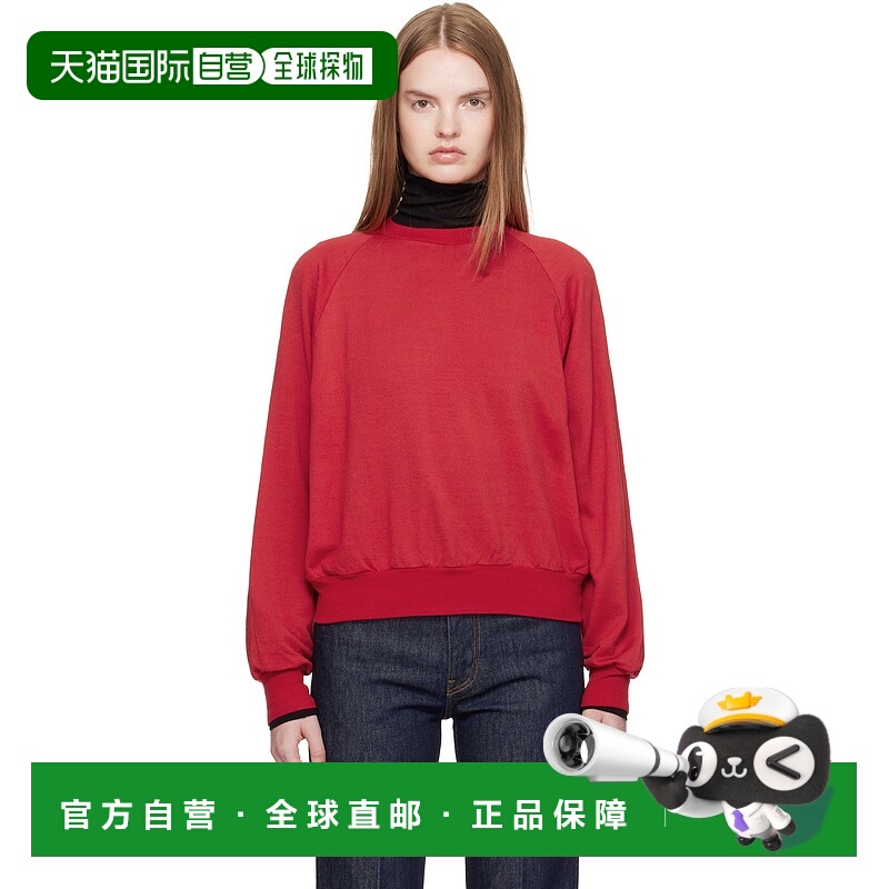 香港直邮AURALEE 女士 红色 Light Wool Pullover 套头衫 A25AP03
