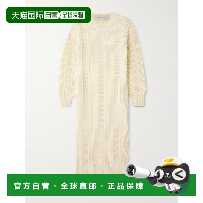 1h可退 美国直邮GOLDEN GOOSE 女士 粗绞花针织圆领连衣裙 GWP015