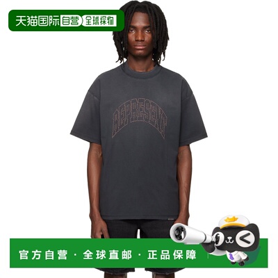 香港直邮Represent 男士 黑色 Embellished T恤  舒适时尚