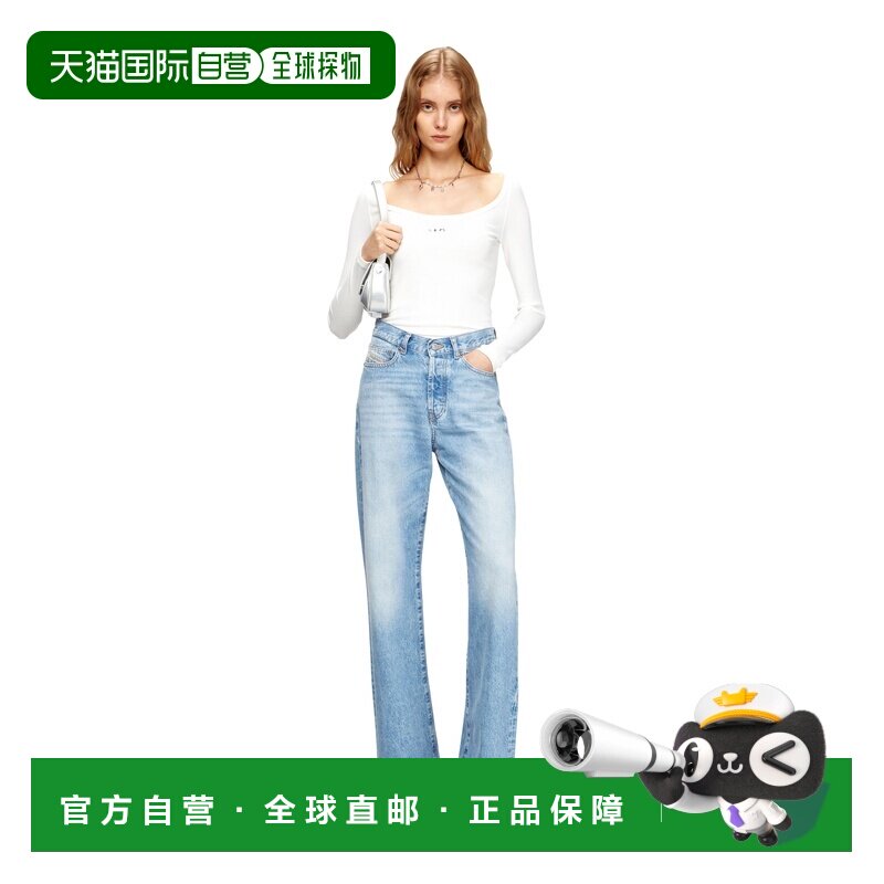 自营欧洲直邮Diesel迪赛 Play女士银灰色金属感斜挎包单肩包