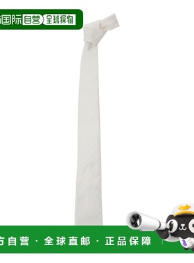 1h可退 香港直邮armani 阿玛尼 男士 Tonal 白色全幅徽标真丝领带