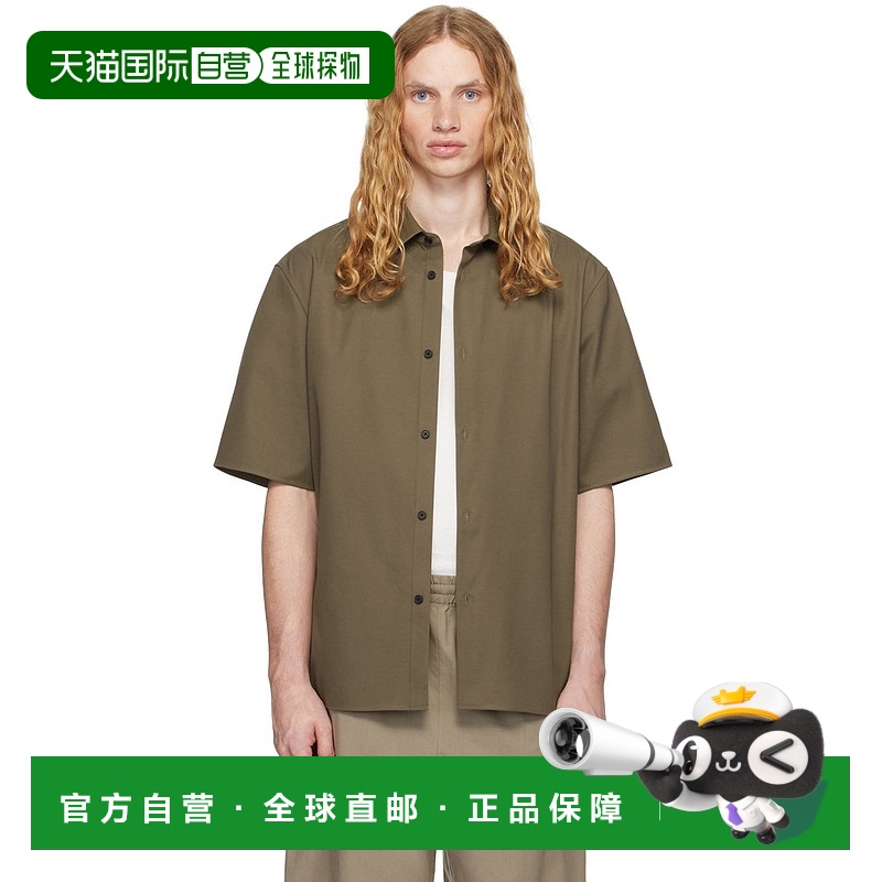 香港直邮The Row 男士 卡其色 Patrick 衬衫 333W3670